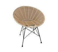 DKD Home Decor Silla de Ratán Sintético y Hierro Galvanizado