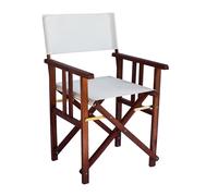 DKD Home Decor Silla Director de Acacia y Poliéster, Plegable