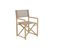 DKD Home Decor Silla Director de Aluminio y Ratán Sintético Natural