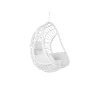 DKD Home Decor Sillón Colgante de Ratán Sintético Breeze Blanco y Crudo Sin Base