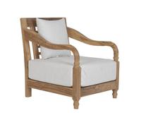 DKD Home Decor Sillón de Teca con Cojín Natural/Beige