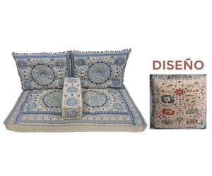 DKD Home Decor Sillon Set 4 Algodon Multicolor