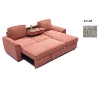 DKD Home Decor Sofá Cama Poliéster Gris Claro 220x153x88