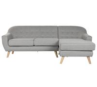 DKD Home Decor Sofá con Chaiselongue en Topo y Natural