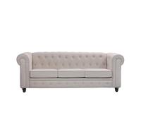 DKD Home Decor Sofá de Poliéster y Madera Crema