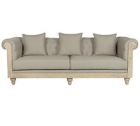 DKD Home Decor Sofá Toscana en Verde Claro y Natural con 3 Cojines