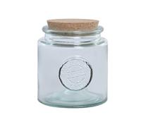 DKD Home Decor Tarro de Vidrio Reciclado con Corcho 800ml