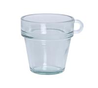 DKD Home Decor Taza de Vidrio Reciclado 275ml Café