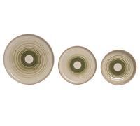 DKD Home Decor Vajilla Set 18 Piezas de Gres Verde Relieve