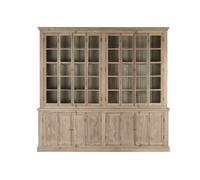 DKD Home Decor Vitrina de Teca y Mango XXL Dos Cuerpos
