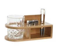 DKD Home Decor Whisky Set 4 Bambú Cristal Natural
