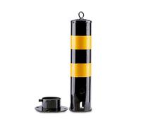 DLAZUM Bolardo de Seguridad, Red Reflectante de Control de tráfico, Poste de estacionamiento, Barrera de Seguridad Industrial de Montaje en Suelo, Cono, Poste Resistente, Juego,7pcs-50cm(20in)