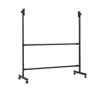 DLAZUM Soporte Universal móvil para Pizarra de borrado en seco, Caballete metálico portátil Negro con Ruedas para Pizarra Blanca, Pizarra interactiva