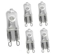 DLEDMOP Lampara Halogena Bombilla Halógena G9 40W 230V 2900K Bombillas Halógenas Blancas Cálidas Regulables Bombilla Cápsula Para Iluminación De Gabinetes Bombilla De Horno Y Más,60W,5 Uds.