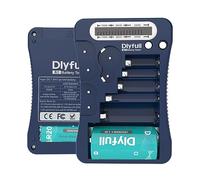 Dlyfull Comprobador de batería LCD universal para pilas AA AAA C D 9 V para CR123A CR2 CRV3 2CR5 CRP2 batería para pilas de botón de 1,5 V y 3 V, color azul