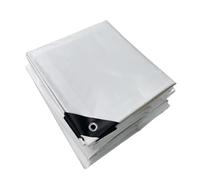 DMCHENGMA Cubierta de Lona Blanca, 5x5m/5x6m/5x7m/5x8m Hoja de Lona Impermeable Extra Pesada de PVC para Acampar, Patios, Piscinas, Barcos(5x6m)
