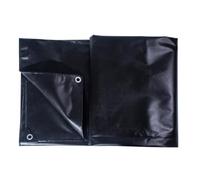 DMCHENGMA Lona de Lona Negra Resistente, Lona Impermeable de 500 g/m², Resistente a los Rayos UV con Ojales Reforzados, lámina de Suelo Multiusos para Exteriores(1.2x2.4m)