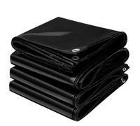 DMCHENGMA Lona Grande Negra Impermeable Resistente 500 g/m² 2x3m/3x4m/4x5m/5x6m Lona de Lona para Construir Caravana camión Barco(1.2x2.4m)