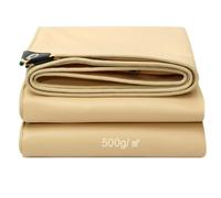 DMCHENGMA Lona Impermeable Beige 500 g/m² - Resistente a los Rayos UV con Ojales - Cubierta Multiusos para Patio y Exteriores(2x4m)