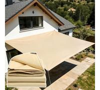 DMCHENGMA Lona Impermeable Beige 500 g/m² Resistente a los Rayos UV Cubierta Multiusos para Marquesinas, Techos de Cobertizos y Protección de Muebles de Exterior(5x7m)