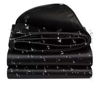 DMCHENGMA Lona Impermeable Resistente, Cubierta Protectora Multiusos Negra de 500 g/㎡, Resistente a los Rayos UV y al desgarro, Lonas de Lona para Exteriores(5x7m)