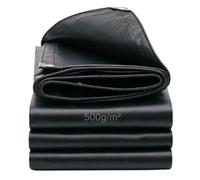 DMCHENGMA Lona Negra de 500 g/㎡, Resistente a los Rayos UV, Multiusos, Resistente al Agua, con Ojales de Metal y Bordes Reforzados, Cubierta de Lona(1.2x1.8m)
