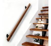 DMCHENGMA Riel de Escalera de Madera: Barra de Soporte montada en la Pared con Acabado Liso y manija con Soportes, niños y Personas Mayores(150cm)