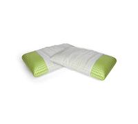 Dmora Set di 2 guanciali Bovolone, Cuscino per letto, Poggiatesta Imbottito, Cuscinetto per Camera da letto, Made in Italy, 70x40 h16 cm, Bianco