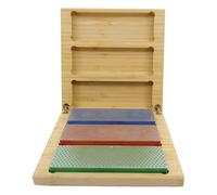 DMT Diamond Whetstone™ en Caja de Madera 6" Set Grueso, Fino y Extrafino | Afilador de Cuchillos Calidad Profesional | Piedra de Afilar 15 cm para Cuchillos y Herramientas | Made in USA | W6EFC