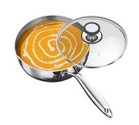 Dmuzsoih Olla De Acero Inoxidable - Recipiente de Acero Inoxidable con Asa y Pico Vertedor | Olla de Cocción a Vapor,Cocinar, Freír, Cocción Lenta, Hervir, Sopas, Comidas Saludables, Compatible Con