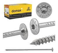 DMX - Tornillos de cabeza plana 8x80 - Tornillos de construcción - Juego de tornillos para madera - Tornillos para aglomerado - Juego de tornillos - 50 unidades - Tornillos de cabeza plana para madera