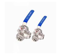 DN15 DN20 DN25 DN32 DN40 DN50 Válvula de bola de tres vías de acero inoxidable tipo L, tipo T, rosca interna 304, manual(L Type,DN25)