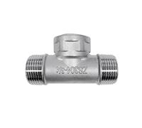 (DN8-DN50) conector de tubería en T con rosca macho, macho y hembra de 3 vías, 1/4 ", 1/2", 3/4 ", 1", 1-1/4 ", 1-1/2", rosca de acero inoxidable 304(M x F x M,3/8")