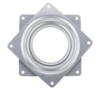 DNDGDLUA Bandeja giratoria 360° 4" cuadrada de acero galvanizado plateado para estante de exhibición y muebles de cocina, muebles de TV, escritorio, mesa de comedor