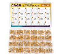 DNGH Condensador de cerámica Set 24 Valor 720 piezas Condensadores Surtido de 10pF a 100nF Monolítico Cerámica Kit de Condensador