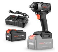 Dnipro-M Llave de Impacto a Batería 40 V 450 Nm DTW-400BC Ultra | Motor sin escobillas, 3 velocidades, cuadradillo 1/2", batería BP-440 4 Ah y cargador FC-420