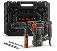DNIPRO-M Martillo Perforador SDS-Max 1400W 9J, Martillo Demoledor Profesional 3 Modos, Antivibración, Embrague de Seguridad, Ø40 mm Hormigón, Corona Ø120 mm, Cable 4 m, BH-30