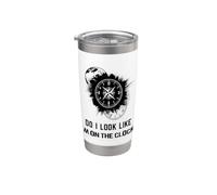 Do I Look Like I'm On The Clock Funny Sarcastic Saying Vaso térmico de acero inoxidable de doble pared