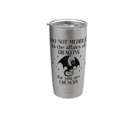 Do Not Meddle in the Affairs of Dragons Book Dragon Bookish Vaso térmico de acero inoxidable de doble pared