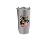 Do What I Want Leopard Print Bow Girl Rottweiler Puppy Lover Vaso térmico de acero inoxidable de doble pared
