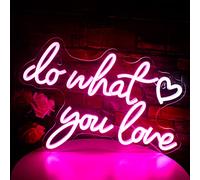 Do what you love letrero de neon logotipo de neón rosa para decoración de paredes USB luz de neón de suministro de energía para dormitorios, bares, decoración del hogar, fiestas de cumpleaños, regalos