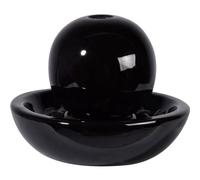 dobar® Fuente de cerámica con Bola para Interior, Incluye Bomba para Interior, Cascada Decorativa, para relajación, 24 x 24 x 18,5 cm, Color Negro