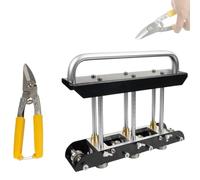 Dobladora de chapa con rodillo en forma de V, herramienta de flexión ajustable de 0 a 90° para trabajos de techo de metal, incluye tijeras de metal