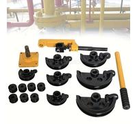 Dobladora de tubos – Dobladora de tubos metálicos – Dobladora manual de tubos de 10-25 mm – Incluye 7 accesorios para diferentes formas de doblado