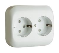Doble base schuko empotrable de 16a/250v~ electro dh 36.530/db, color