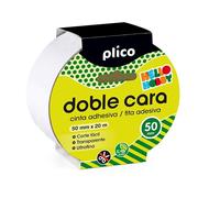 Doble cara cinta adhesiva 50 mm x 20 m, maxima anchura de la marca pli
