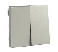 Doble conmutador 2 módulos new unica aluminio schneider