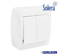 Doble conmutador 74x72x28mm s. mural solera
