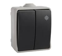 DOBLE CONMUTADOR ESTANCO ECONOMICO ENVASADO EDM IP44 16A 250V