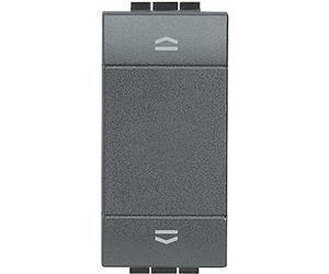 Doble conmutadorpersiana Bticino L4027N LivingLight1 modulo Antracita